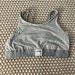 Aerie cotton high neck longline bra